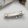 Hair hairpin "Pavli Pavlein" 9 cm, silver-blue