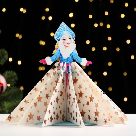 Suvenir "Snow Maiden", blue, MDF, 16.5x16.5x21.5 cm-2