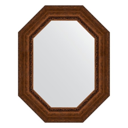 Mirror in the baguette frame, aged bronze with an ornament of 120 mm, 72x92 cm