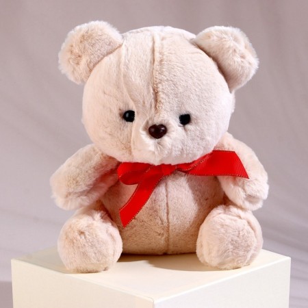Soft toy "Bear", with a bow, 20 cm, beige color