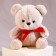 Soft toy "Bear", with a bow, 20 cm, beige color