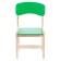 Wooden chair, children's, adjustable, green color