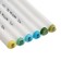 Meshu bilateral markers for sketching, 6 colors (sea colors)