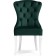 Wooden chair Milano 1 array of wood/velor, white/green 51x59x96 cm