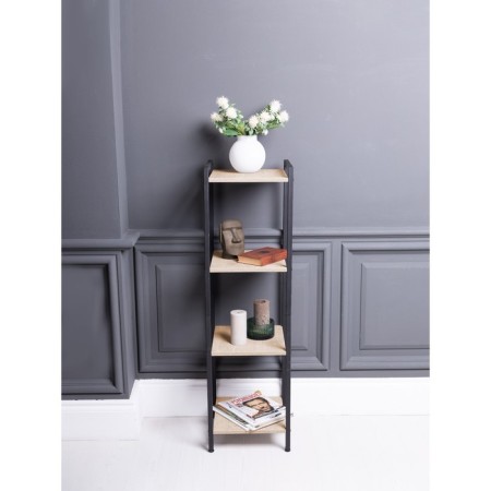 Metal rack "Energy Loft", 120 x 35 x 35 cm, black, oak Santana-1