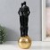 Souvenir Polystone "Abstraction. Family on the ball" gold with black 9.5x32 cm