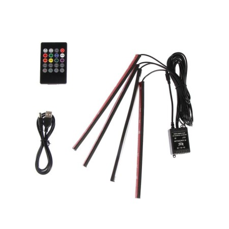 Salon backlight 9 LED-5050, 14 cm, remote control, light music, multicate RGB, 4 pcs-1