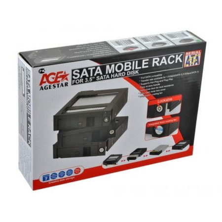Smooth boxing for HDD AGESTAR SMRP SATA II Black Plastic 3.5 "-3
