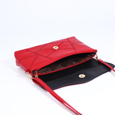 Magneta bag bag, long belt, red color-6