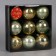 Set of balls plastic D-5.5 cm, 9 pcs "openwork" gold