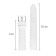 Watch strap, male, 20 mm, harness 75 mm, larynx 115 mm, genuine leather, white