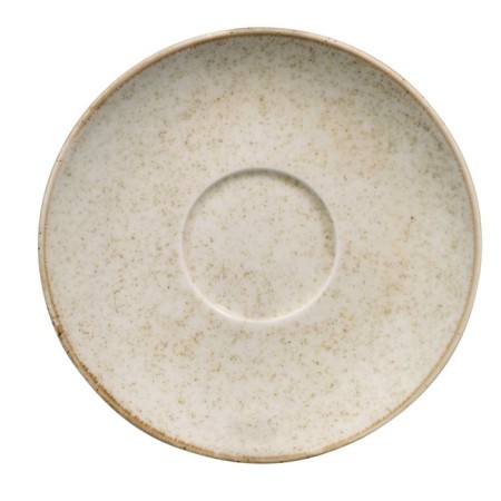 Kutahya Porselen Pearl Lima saucer, 12 cm, light brown color