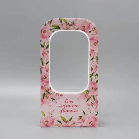 Box box for flower "Best Teacher", 17 × 12 × 32 cm-2