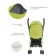 Stroller walking children's indigo bono, folds into a cane, detachable bumper, lemon color