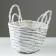 A set of baskets, 31 x 20 x 17/28 cm, 23 x 16 x 14/22 cm, 2 pcs, white, willow