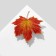Brooch "Liszt" Autumn time, color orange-yellow in gold
