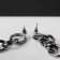Earrings Metal "Trend" oval links, color gray metal