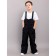 Semi -combinezone children, height 128 cm, black color