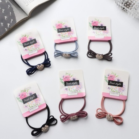 Hair gum "Milada" Heart, 5 cm, mix-1