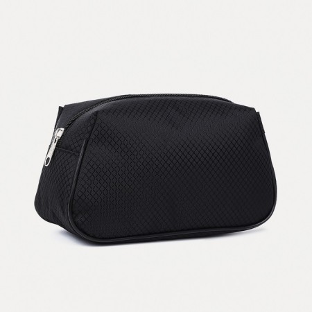 Cosmetic bag with lightning, black color
