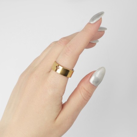 Ring "Cross" cavity, color gold, dimensionless-1