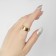 Ring "Cross" cavity, color gold, dimensionless