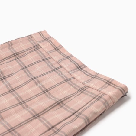 Women's skirt in Minaku fold: casual collection color pink cage, pr 44-6