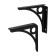 Decor bracket, 145x145, 2 pcs, black color