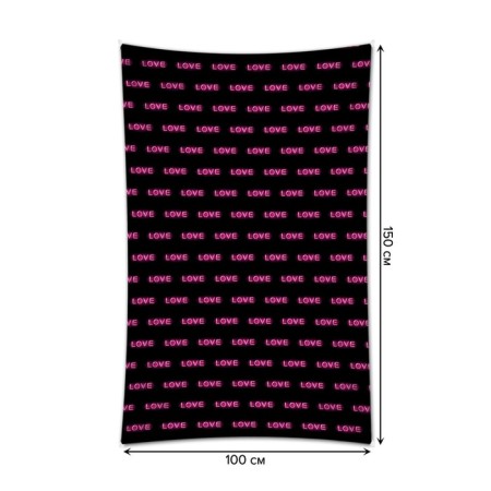 Decorative panel with photo printing "Love", vertical, size 100x150 cm-1