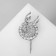 Brooch "Ballerina", white color in silver