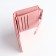 Women's wallet on the button, pink color