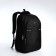Youth backpack from textiles, 2 parts with lightning, 4 pockets, black color