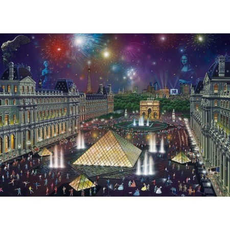 Puzzle "A. Chen. Fireworks above the Louvre ", 1000 elements-1