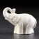 Porcelain figurine "Indian Elephant. White", 10x4x8 cm