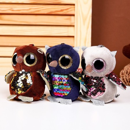 Soft toy "owl", on a key fob, 10 cm, color mix-5