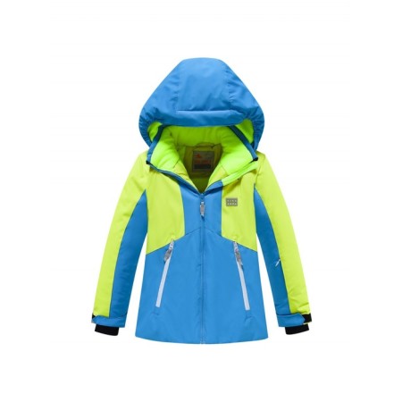 Ski costume for a boy, height 134 cm, green color-1