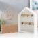 Klyuchnitsa tree 7 hooks "House, cute house. Key" White with gold 22x7x30 cm