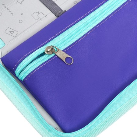 Penal 1 section 140 x 210 x 40 mm, folding pocket and cosmetic bag, fabric, calligrata topontent "Siba"-6