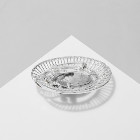 Brooch "Eye", blue color in silver-1