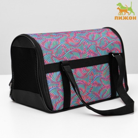 Bag - Animal carrying, folding, nylon, 35 x 20 x 22 cm, mix of colors