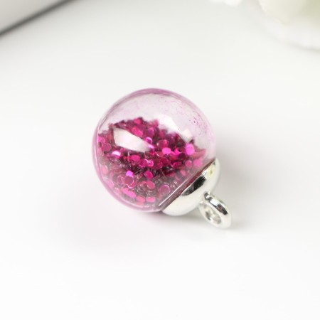 Suspension decorative for creativity glass "ball" d = 1.6 cm set 10 pcs-1