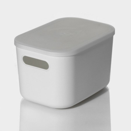 Storage container with lid LADOM "Lightness", 25.7 × 18 × 16 cm, white color-3
