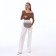 Women's bag on the valve, Textura, small size, beige color