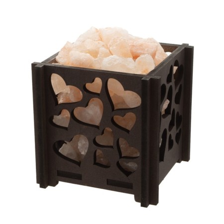 Salt lamp with Dimmer "Basket. Hearts" 1.8 kg, 15W, 15x12x12 cm-7