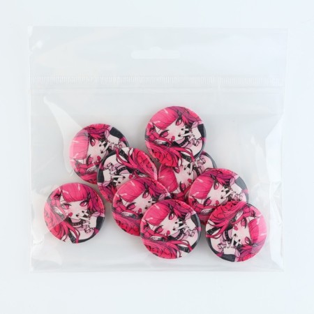Supply icon "Pink anime", d = 38mm-5