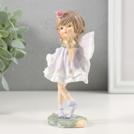 Polystone souvenir "Baby in white with wings" 8.5x5x13 cm-3