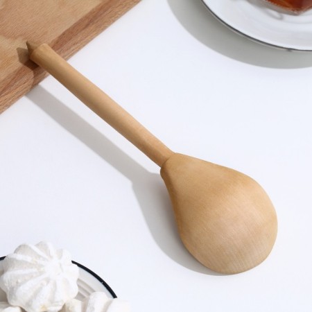 Spoon half -bastard, boiled, maple color-1