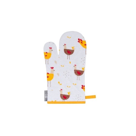 Hens mittens, size 18x30 cm, yellow color-2