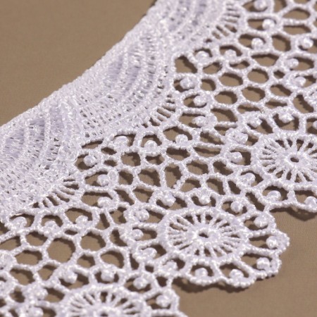 Collar sewing, guipyur, 22 × 6.5 cm, white color-4