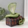 New Year's figure "Cobra on the chest" 20 x 17 x 12 cm, light green